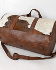 American Darling ADBGS174BRW Duffel Hair On Genuine Leather Women Bag Western Handbag Purse