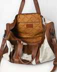 American Darling Women's Duffel Bag Western Hair On Genuine Leather Handbag and Ladies Purse