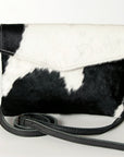 American Darling ADBGS178BKW Envelope Hair On Genuine Leather Women Bag Western Handbag Purse