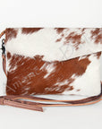 American Darling ADBGS178BRW Envelope Hair On Genuine Leather Women Bag Western Handbag Purse