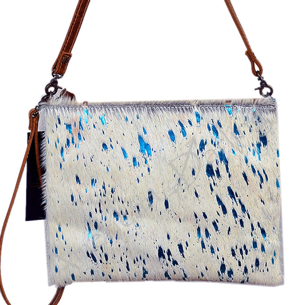 American Darling Western Small Crossbody Bag – Genuine Hair-On Cowhide Leather with Fringes, Adjustable Strap, Handcrafted in Texas