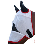 Horse Size Hilason Western Fly Mask Uv Protection Insects White Black