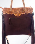 American Darling Cross Body Hand Tooled Hair On Genuine Leather Women Bag Western Handbag Purse