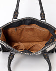 American Darling Briefcase Hair-On Genuine Leather Women Bag Western Handbag Purse