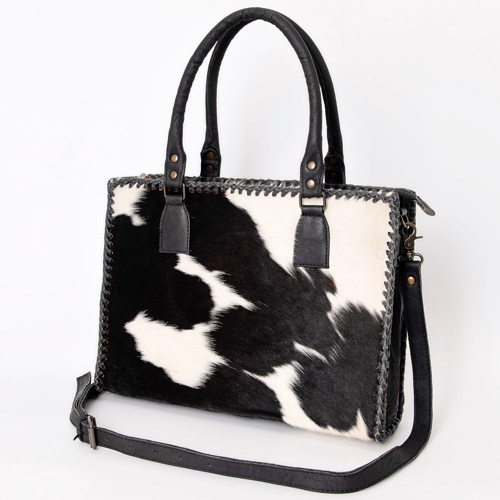 American Darling Briefcase Hair-On Genuine Leather Women Bag Western Handbag Purse