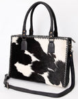 American Darling Briefcase Hair-On Genuine Leather Women Bag Western Handbag Purse