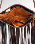Crossbody Hair-On Genuine Leather women bag western handbag purse