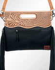 American Darling Clutch Hand Tooled Hair On Genuine Leather Women Bag Western Handbag Purse