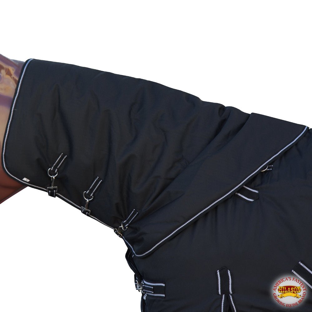 HILASON 1200D Winter Waterproof Poly Turnout Horse Hood Neck Cover | Covers for Horses