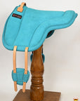 Hilason Horse Bareback Saddle Pad Anti Slip Base Suede Leather Brown