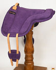 Hilason Horse Bareback Saddle Pad Anti Slip Base Suede Leather Brown