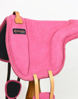 Hilason Horse Bareback Saddle Pad Anti Slip Base Suede Leather Brown