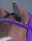 Hilason Flat Braided Paracord Horse Headstall Bridle W/ Crystals