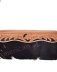 American Darling Small Crossbody Hand Tooled Hair On Genuine Leather Women Bag Western Handbag Purse