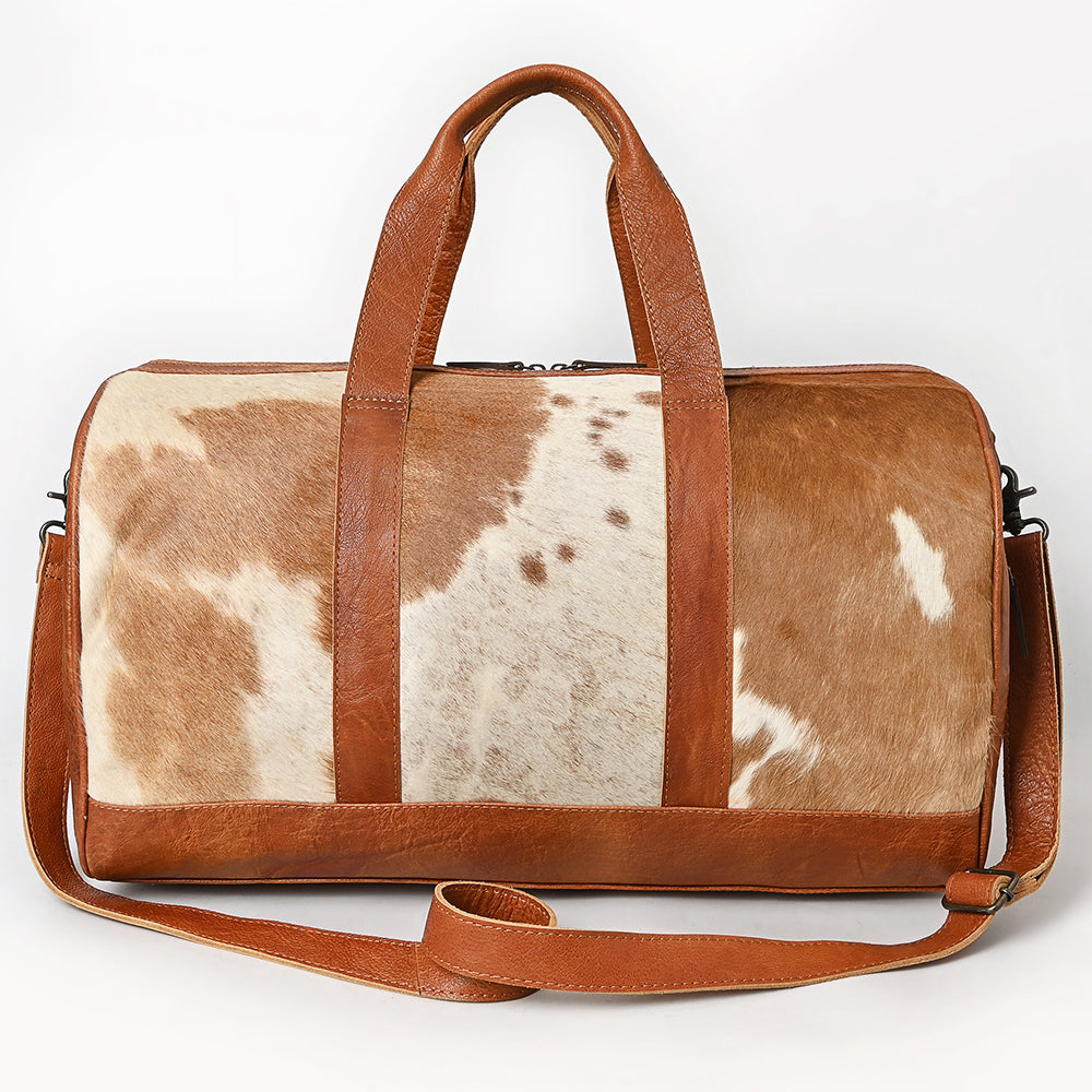American Darling ADBGS174TAW Duffel Hair On Genuine Leather Women Bag Western Handbag Purse