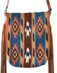 American Darling ADBG207 Cross Body Saddle Blanket Genuine Leather Women Bag Western Handbag Purse