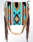 American Darling ADBG208 Large Crossbody Saddle Blanket Genuine Leather Women Bag Western Handbag Purse
