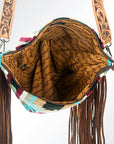 American Darling ADBG208 Large Crossbody Saddle Blanket Genuine Leather Women Bag Western Handbag Purse