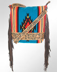 American Darling ADBG213 Large Crossbody Hand Tooled Saddle Blanket Genuine Leather Women Bag Western Handbag Purse