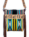 American Darling Large Crossbody Hand Tooled Saddle Blanket Genuine Leather Women Bag Western Handbag Purse