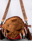 American Darling ADBG217 Large Crossbody Hand Tooled Saddle Blanket Genuine Leather Women Bag Western Handbag Purse