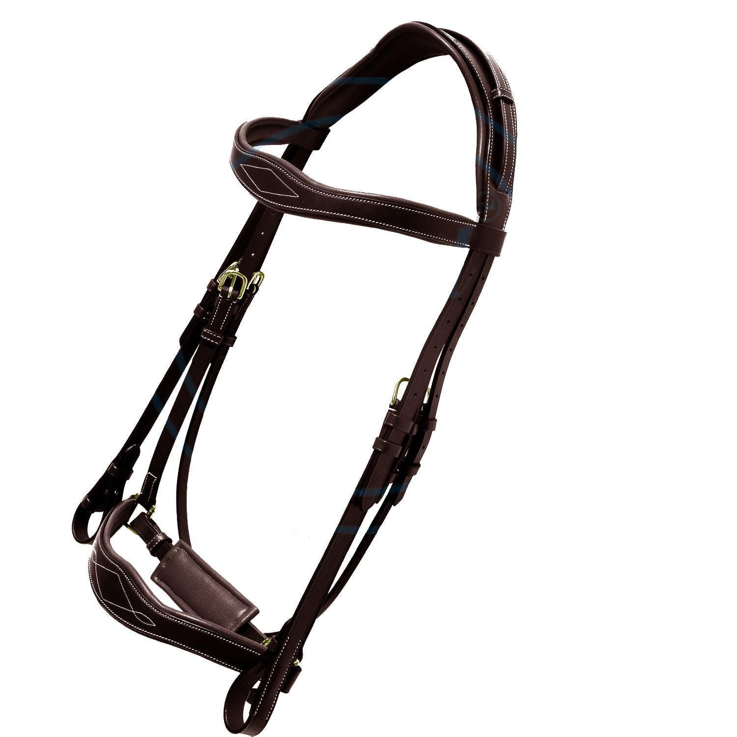 ExionPro Broad Wave Shape Designer Fancy Dressage Bridle &amp; Web Reins