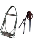 ExionPro Designer Fancy Stitched Bridle with Flash and Rubber Reins