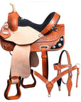 Hilason Western Horse Treeless Saddle American Leather Trail Barrel Tack