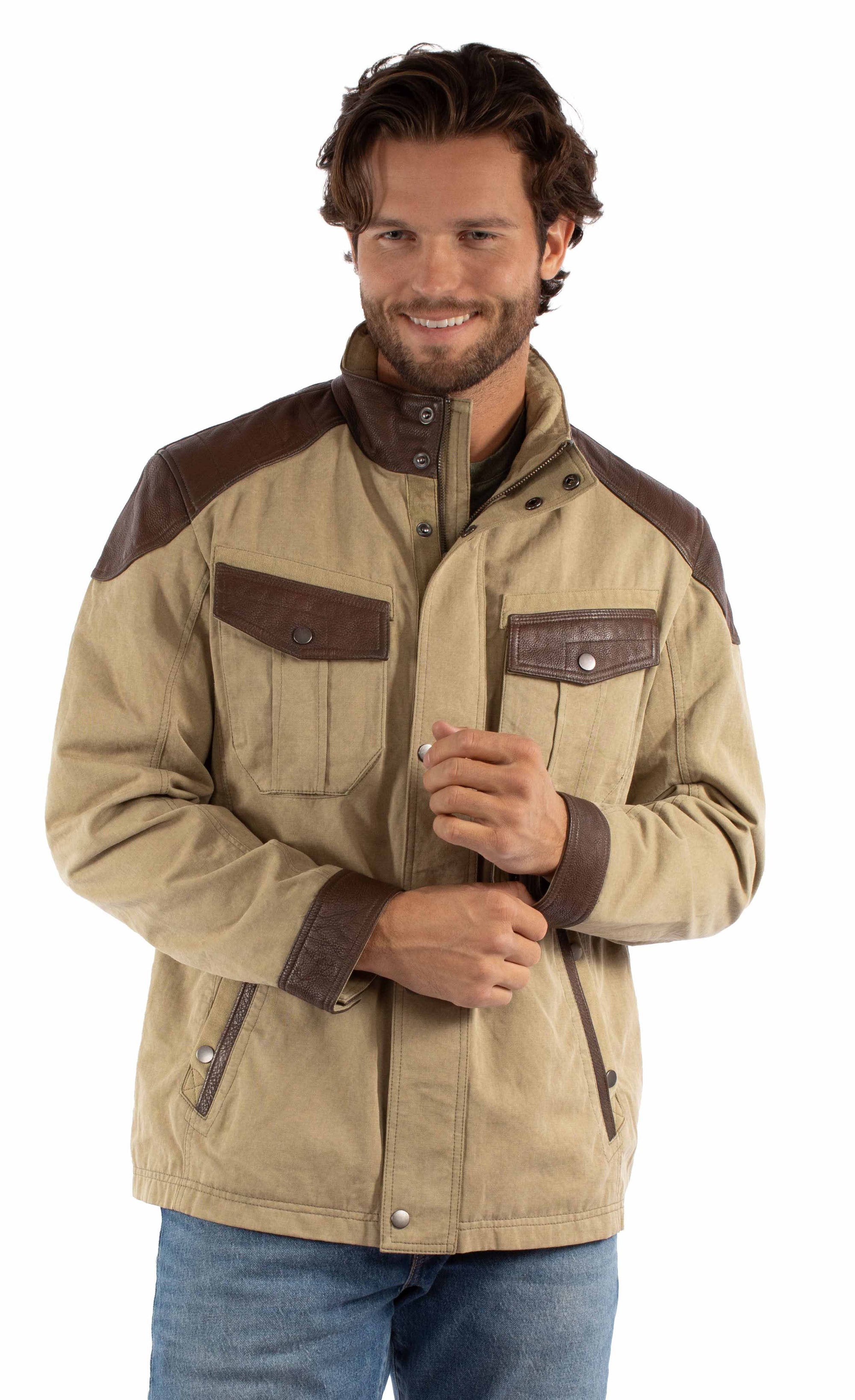 Men's Jacket W/canvas - 1089