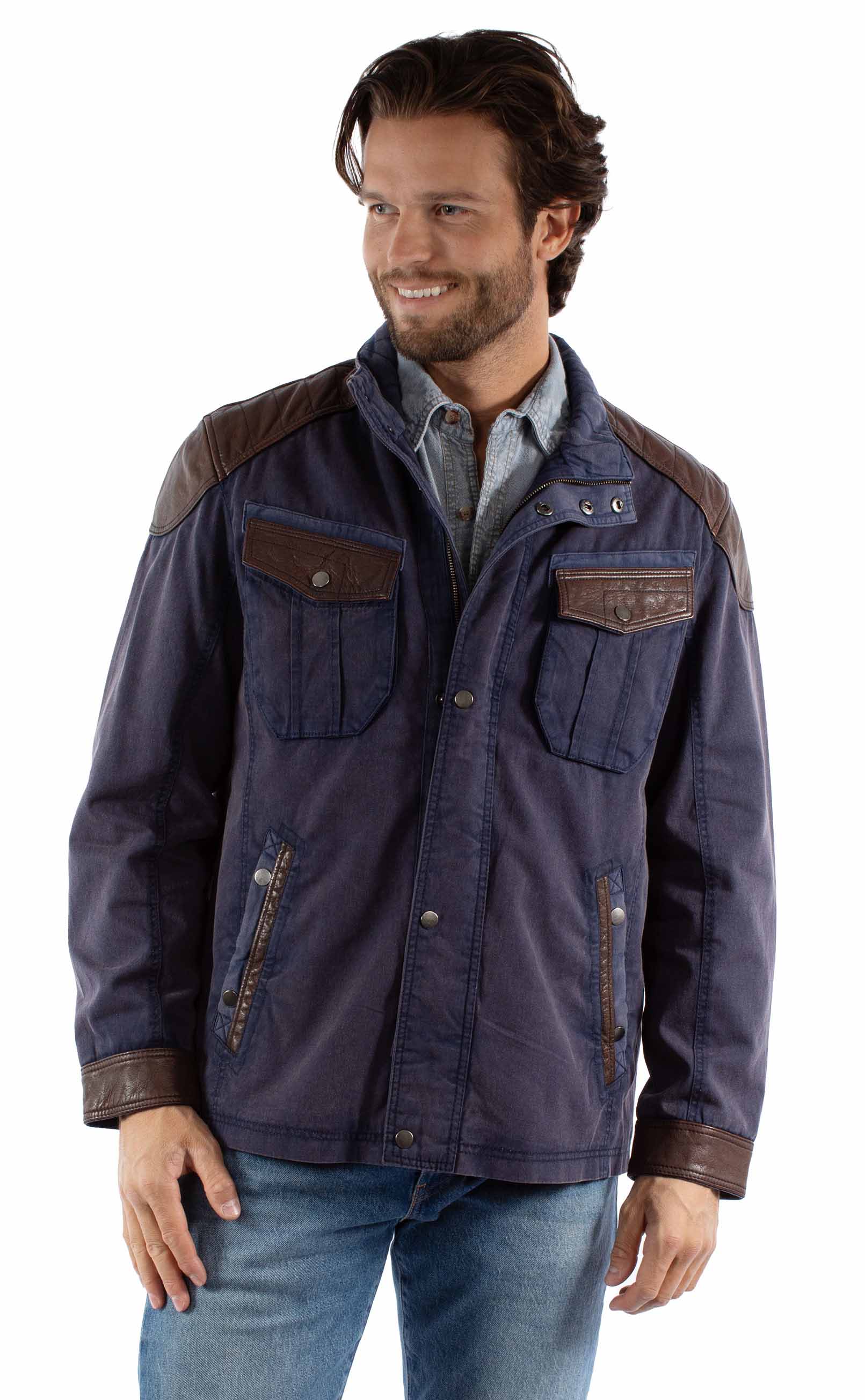 Men's Jacket W/canvas - 1089