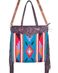 American Darling ADBG219 Crossbody Hand Tooled Saddle Blanket Genuine Leather Women Bag Western Handbag Purse