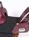 Hilason Western Horse Treeless Trail Barrel American Leather Saddle