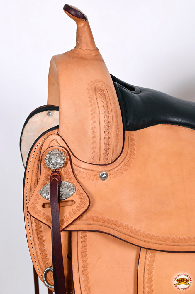 HILASON Western Horse Saddle American Leather Flex Tree Trail &amp; Pleasure Oiled Tan