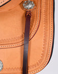 HILASON Western Horse Saddle American Leather Flex Tree Trail & Pleasure Oiled Tan