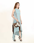 American Darling ADBG238BRW Envelope Hair-On Genuine Leather Women Bag Western Handbag Purse