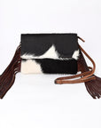 American Darling ADBG239BRW Envelope Hair-On Genuine Leather Women Bag Western Handbag Purse