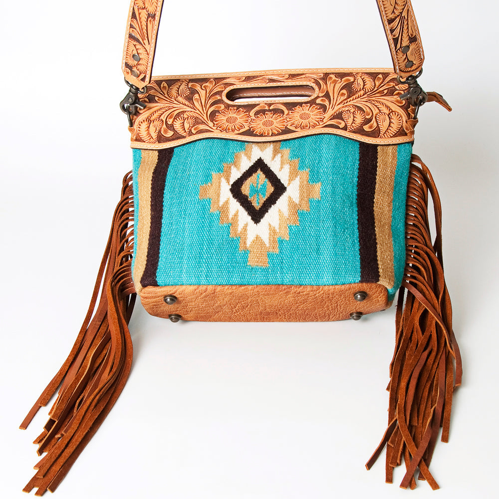 American Darling ADBG248 Clutch Hand Tooled Saddle Blanket Genuine Leather Women Bag Western Handbag Purse