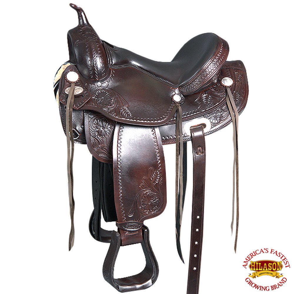 Treeless Western Saddle For Trail Riding And Pleasure With Durable Leathercraft