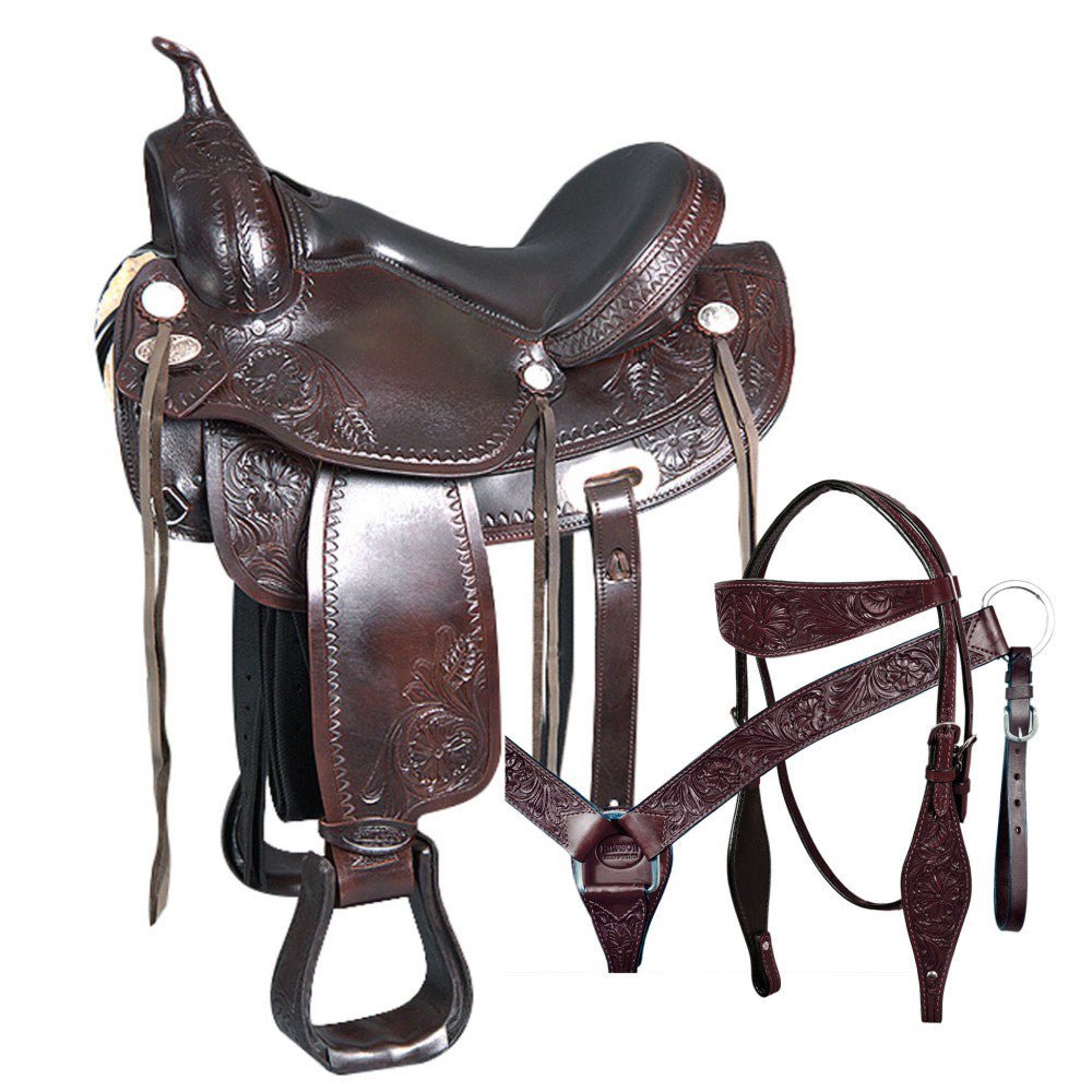 Treeless Western Saddle For Trail Riding And Pleasure With Durable Leathercraft
