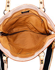American Darling Tote Hand Tooled Hair On Genuine Leather Women Bag Western Handbag Purse