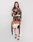 American Darling Cross Body I Hand Tooled Hair-On Genuine Leather Women Bag Western Handbag Purse