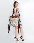 American Darling Cross Body I Hand Tooled Hair-On Genuine Leather Women Bag Western Handbag Purse