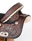 Western Horse Child Saddle Treeless American Leather Barrel