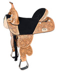 Hilason Western Horse Treeless Barrel Racing American Leather Saddle