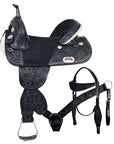 Hilason Western Horse  Treeless Barrel Racing American Leather Saddle