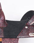 Western Horse Saddle Hilason Treeless American Leather Barrel Racing
