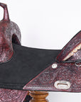 Western Horse Saddle Hilason Treeless American Leather Barrel Racing