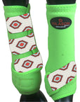 Hilason Horse Medicine Sports Boots Rear Hind Leg Green Grey