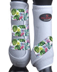 Hilason Horse Medicine Sports Boots Rear Hind Leg White