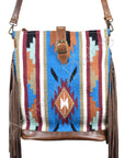 American Darling ADBG278 Large Crossbody Saddle Blanket Genuine Leather Women Bag Western Handbag Purse